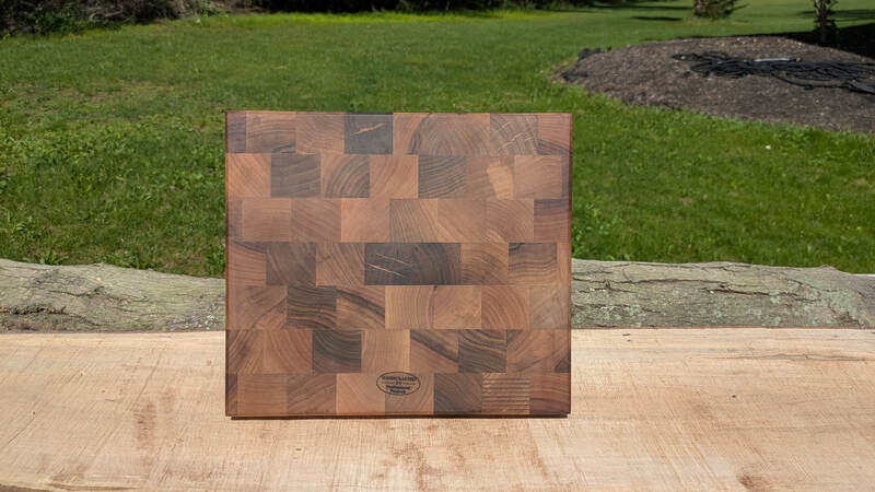 European Walnut End Grain Cutting Board